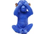 Kare Spardose Monkey Mizaru Blau, Breite: 24 cm, Höhe