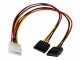 StarTech.com - 12in LP4 to 2x SATA Power Y Cable Adapter