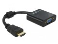 DeLock Adapterkabel HDMI - VGA Schwarz, Kabeltyp: Adapterkabel