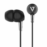 V7 Videoseven IN-EAR STEREO EARBUDS 3.5MM 1.2M CABLE BLACK NO MIC