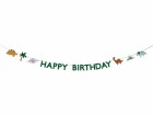 Partydeco Girlande Happy Birthday Dino 3 m, Mehrfarbig, Materialtyp