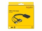 DeLock Adapter mit Audio HDMI - VGA, Kabeltyp: Adapter