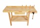 Werkbank mit Schraubstock Holz 126 x 50 cm