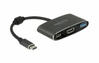 DeLock Adapter USB-C - HDMI, USB 3.0 Schwarz, Kabeltyp