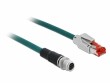 DeLock Patchkabel RJ-45-M12 Cat 5e, SF/UTP, 5 m, Blau