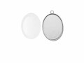 Glorex Anhänger Cabochon Oval, 42 x 33 mm, Detailfarbe: Silber