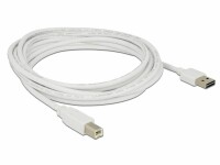 DeLock USB2.0 Easy Kabel, A-B, 3m, Weiss Typ
