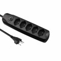 Steckdosenleiste 5xT13 ohne Switch schwarz