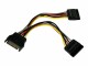StarTech.com - 6in SATA Power Y Splitter Cable Adapter - M/F