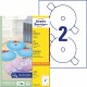 AVERY ZW. CD/DVD Etiketten univ.   117mm - L7676-100 weiss           200Stk./100Bl.