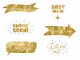 Partydeco Partyaccessoire Baby Shower 6-teilig, Gold