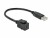 Bild 1 DeLock Keystone-Modul USB2.0 USB-A ? USB-C, 25cm schwarz, Modultyp