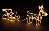 Rentier mit Schlitten Weihnachtsbeleuchtung 