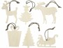 Creativ Company Deko Weihnachtsanhänger aus Sperrholz 7 - 9 cm