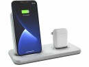 Zens Dual Wireless Charger White, QI, Lightning