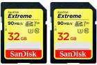 SanDisk Speicherkarte Extreme SDHC 32GB 90 MB/s 2-Pack