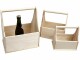 Creativ Company Holzartikel Flaschenträger 3 Stück, Breite: 24 cm, Höhe