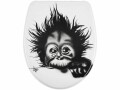 diaqua® Toilettensitz Monkey mit Absenkautomatik, Weiss/Schwarz