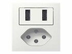 ABB Sidus Kleinkombi UP E-Typ mit USB-Charger und Steckdose