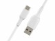 Image 1 BELKIN USB-C/USB-A CABLE PVC 15CM WHITE