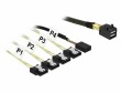 DeLock SAS-Kabel SFF-8643 - 4xSATA 