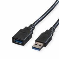 Roline USB-A-A, Verlängerungskabel 11.02.8978 Black, ST/BU, 3.2 Gen1