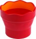 FABER-CA. Wasserbecher CLIC & GO - 181517    rot, für Pinsel