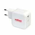 Roline - Netzteil - 61 Watt - 3 A - PD, QC 3.0 (USB-C) - wei