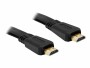 DeLock Kabel flach HDMI - HDMI, 2 m, Schwarz