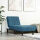 vidaXL Chaiselongue Blau Samt