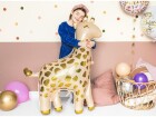 Partydeco Folienballon Giraffe Beige/Gold, Packungsgrösse: 1 Stück
