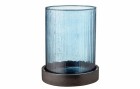Bitz Windlicht Hurricane 24 cm, Glas, Dunkelblau, Detailfarbe