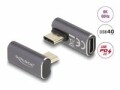 DeLock USB-Adapter gewinkelt USB-C Stecker - USB-C Buchse, USB