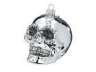 INGES CHRISTMAS DECOR Weihnachtskugel Totenkopf 9 cm, 2 Stück, Silber