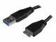 StarTech.com - 0.5m 20in Slim USB 3.0 A to Micro B Cable M/M - Mobile Charge Sync USB 3.0 Micro B Cable for Smartphones and Tablets (USB3AUB50CMS)