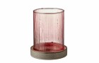 Bitz Windlicht Hurricane 17 cm, Glas, Pink, Detailfarbe: Pink