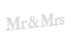 Partydeco Hochzeitsaccessoire Holzschrift Mr & Mrs 50 x 9.5