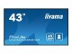 Iiyama 43IN 3840X2160 UHD VA PANEL HAZE 25 500CD/M2 LANDSCAPE