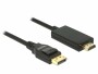 DeLock Kabel DisplayPort - HDMI, 3 m, Kabeltyp: Anschlusskabel