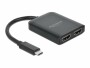 DeLock 2-Port Signalsplitter USB-C ? HDMI, MST/VXP support, Anzahl