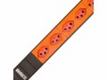 Steffen 19" Steckdosenleiste Alu Modular 8x T23, Schwarz/Orange