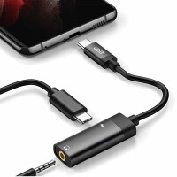 ESR Headphone Jack Adapter Black 2D501 2-in-1 USB-C to