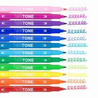 TOMBOW    TOMBOW Fasermaler TwinTone Marker WS-PK-12P-3 Rainbow