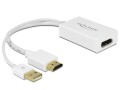 DeLock Adapter HDMI – DisplayPort Weiss, 4K, USB-Strom, Kabeltyp