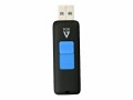 V7 Videoseven 8GB FLASH DRIVE USB 3.0 BLACK 30MB/S READ 8MB/S WRITE
