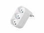 Steffen Manta Mehrfachadapter 3xT13 drehbar 3, Detailfarbe: Weiss