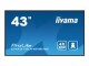 Iiyama 43 3840X2160 UHD IPS PANEL 500CD/M VESA MOUNT (400X400