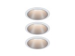 Paulmann Einbauspot Cole Coin 3-Stepdim Set, 18W,2700K,Weiss/Silber