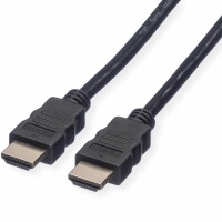 Roline HDMI High Speed Kabel m. Ethernet ST-ST, schwarz, 10,0m