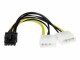 StarTech.com - 6in LP4 to 8 Pin PCI Express Video Card Power Cable Adapter - lp4 to PCI express - molex to 8 pin PCIe (LP4PCIEX8ADP)